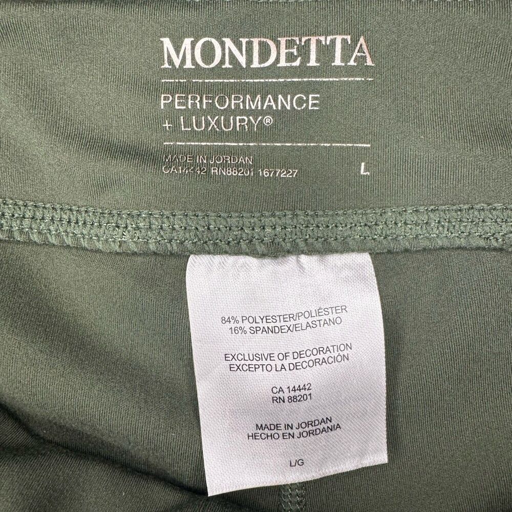 Mondetta Performance Luxury Olive Green Straight Leg Yoga Lounge Pants Size L - Picture 3 of 9